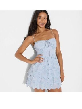 Wild Fable Embroidered A-line Mini Dress
